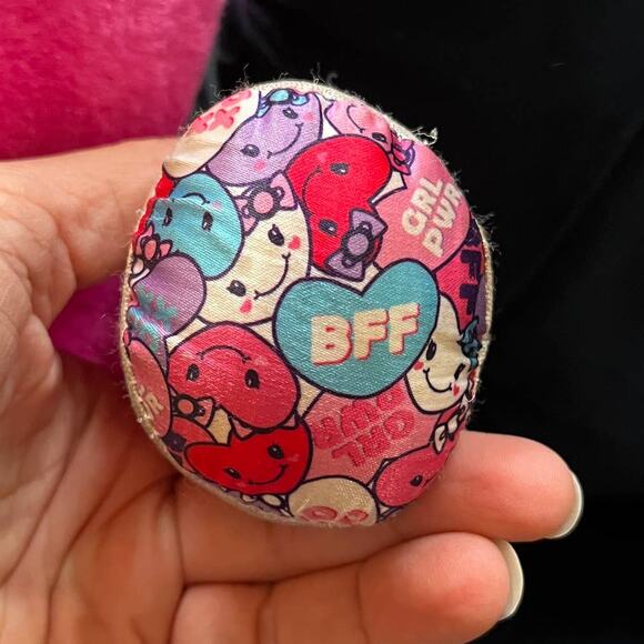 BUILD A BEAR Candy Hearts Pink Valentine Unicorn 19" Stuffed Plush Rainbow hair - Picture 8 of 11